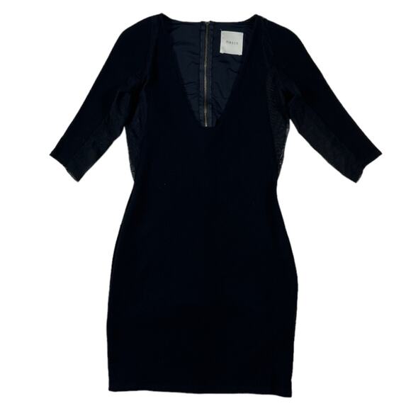 Mason Black Mini Dress, Mesh Detailing | Size XS - Picture 1 of 7